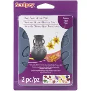 Moule en silicone Sculpey - Fleurs et feuilles x1