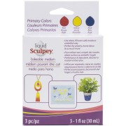 Pâte polymère liquide Sculpey - Couleurs primaires x3