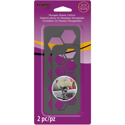 Sculpey - 2 emporte-pièces mosaïque Hexagones pour modelage et pâte polymère