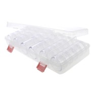 Mallette de rangement pour perles, rocailles et fournitures 27x12x4.5 cm 28 boites