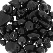 Assortiment de perles pressées - Noir x50g
