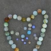 Perles Rondes facettées en agate teintée 8 mm Light Blue x10