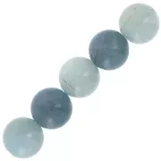 Perles rondes en pierre gemme 8 mm Aigue-Marine x10