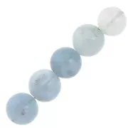 Perles rondes en pierre gemme 4.5 mm Aigue-Marine x20