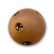 Perle ronde strass Polaris 10 mm Smoked Topaz x1|raw }}