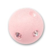 Perle ronde strass Polaris 10 mm Light Rose x1