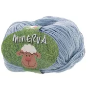 Laine Minerva n°769 - 100% Merinos - Bleu Layette x50g