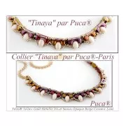 Perles en verre Télos® par Puca® 4x12 mm Jet Hematite x10g