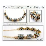 Perles en verre Télos® par Puca® 4x12 mm Jet Hematite x10g