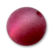 Perle ronde Polaris Dépolie 14 mm Burgundy x1