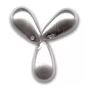 Gouttes nacrées 6x10 mm Grey x20