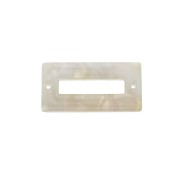 Intercalaire rectangle en acétate de cellulose 30x15mm Rose/Blanc