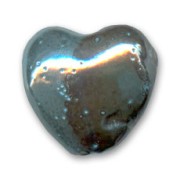 Coeur en céramique 20 mm Bleu Bronze irisé