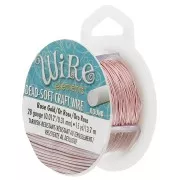 Fil de cuivre Craft Wire souple 0,32 mm Rose Gold anti-ternissement x13,7m