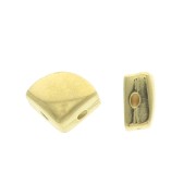 Cymbal Side Bead - Perle en métal pour Silky Beads 8x6.6mm Kardiani Doré à l'or fin x1