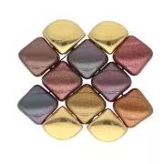 Cymbal Side Bead - Perle en métal pour Silky Beads 8x6.6mm Kardiani Doré à l'or fin x1