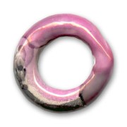 Anneau en céramique 24 mm Gris Fuchsia irisé