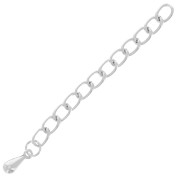Chainette d'extension maille Rombo 60 mm argenté x1|raw }}