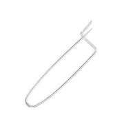 Broche à décorer avec perles, breloques & pompons 26 mm Placage Argent fin x1