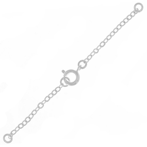 Chainette de sécurité avec fermoir à ressort 7mm Placage argent fin