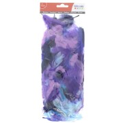 Plumes colorées 8 à 12cm pour bijoux et déco DIY - Bleu/Violet x10gr|raw }}