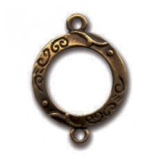 Intercalaire rond 20 mm bronze x1