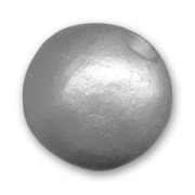 Perle en céramique 20 mm Argenté satiné
