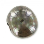 Perle en céramique 15 mm Khaki irisé|raw }}