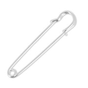 Epingle à kilt 58 mm argenté  x1