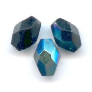 Jet - Olives facettées 6x4 mm Jet AB x25 Olives facettées 6x4 mm Jet AB x25