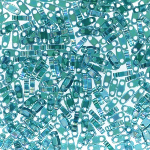 Miyuki Quarter Tila Beads 5x1.2x1.9 mm QTL-2458 - Transparent Teal AB x10g