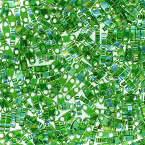 Miyuki Quarter Tila Beads 5x1.2x1.9 mm QTL-179 -  Transparent Green AB x10g