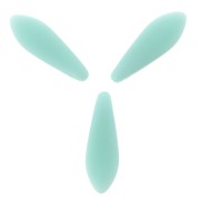 Dagues en verre 5x16 mm Opaque Aqua Mat x50