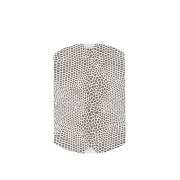 Berlingot en carton 7x7,5x2,3 cm motif serpent Blanc et Argenté x1