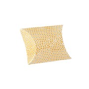 Berlingot en carton 7x7,5x2,3 cm motif serpent Blanc et Doré x1|raw }}