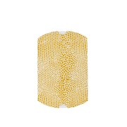 Berlingot en carton 7x7,5x2,3 cm motif serpent Blanc et Doré x1