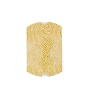 Berlingot en carton 7x7,5x2,3 cm motif serpent Blanc et Doré x1