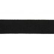 Ruban élastique satin effet brillant 10 mm - Noir x 1m