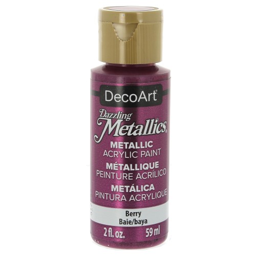Peinture acrylique métallique - DecoArt Dazzling Metallics - Baie x59 ml