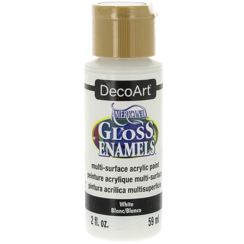 Peinture acrylique multi-surfaces - DecoArt Americana Gloss - Blanc x59ml