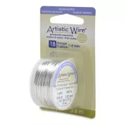 Fil de cuivre Artistic Wire 1 mm - Argenté anti-ternissement x3.6m