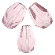 Poires facettées 7x5 mm Light Amethyst x25