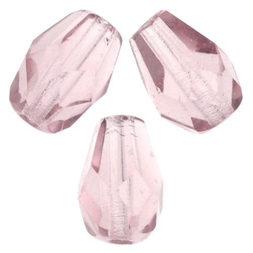 Poires facettées 7x5 mm Light Amethyst x25