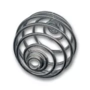 Cage à perle 10 mm argenté vieilli x1