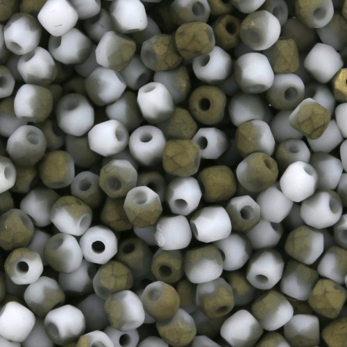 Facettes 2 mm véritable (True 2) Chalk White Amber Mat x50