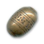 Perle Olive en résine CCB 16x11 mm Bronze x1