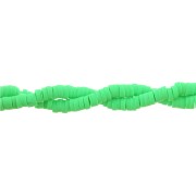 Perles Heishi rondelles  en pâte polymère 3x1 mm Vert Clair x45 cm|raw }}