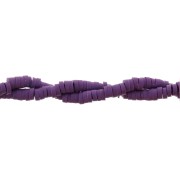 Perles Heishi rondelles  en pâte polymère 3x1 mm Violet x39 cm|raw }}