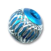 Perles aluminium 12 mm Turquoise x5
