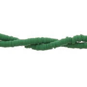 Perles Heishi rondelles  en pâte polymère 3x1 mm Vert Sapin x39 cm|raw }}